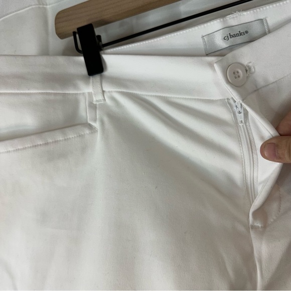 CJ BANKS Women’s Size 18W PETITE Pants Dressy White Stretch High Rise NWT - Picture 10 of 14